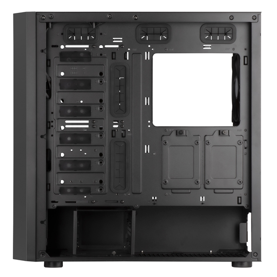 Silver Stone SETA H1 Mid-tower case with perforated mesh front panel steel chassis and ARGB lighting 4FAN