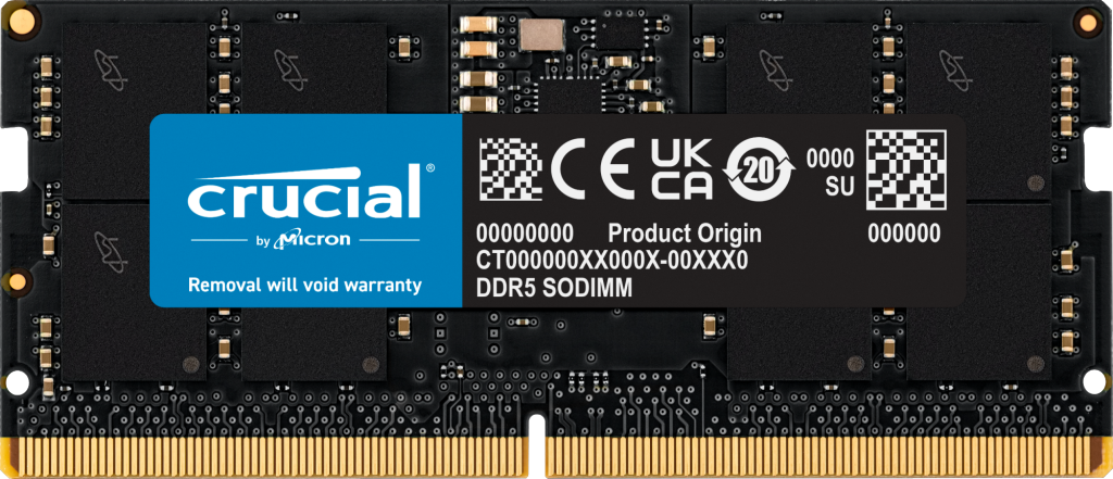 Crucial 16GB DDR5-4800 SODIMM CT16G48C40S5