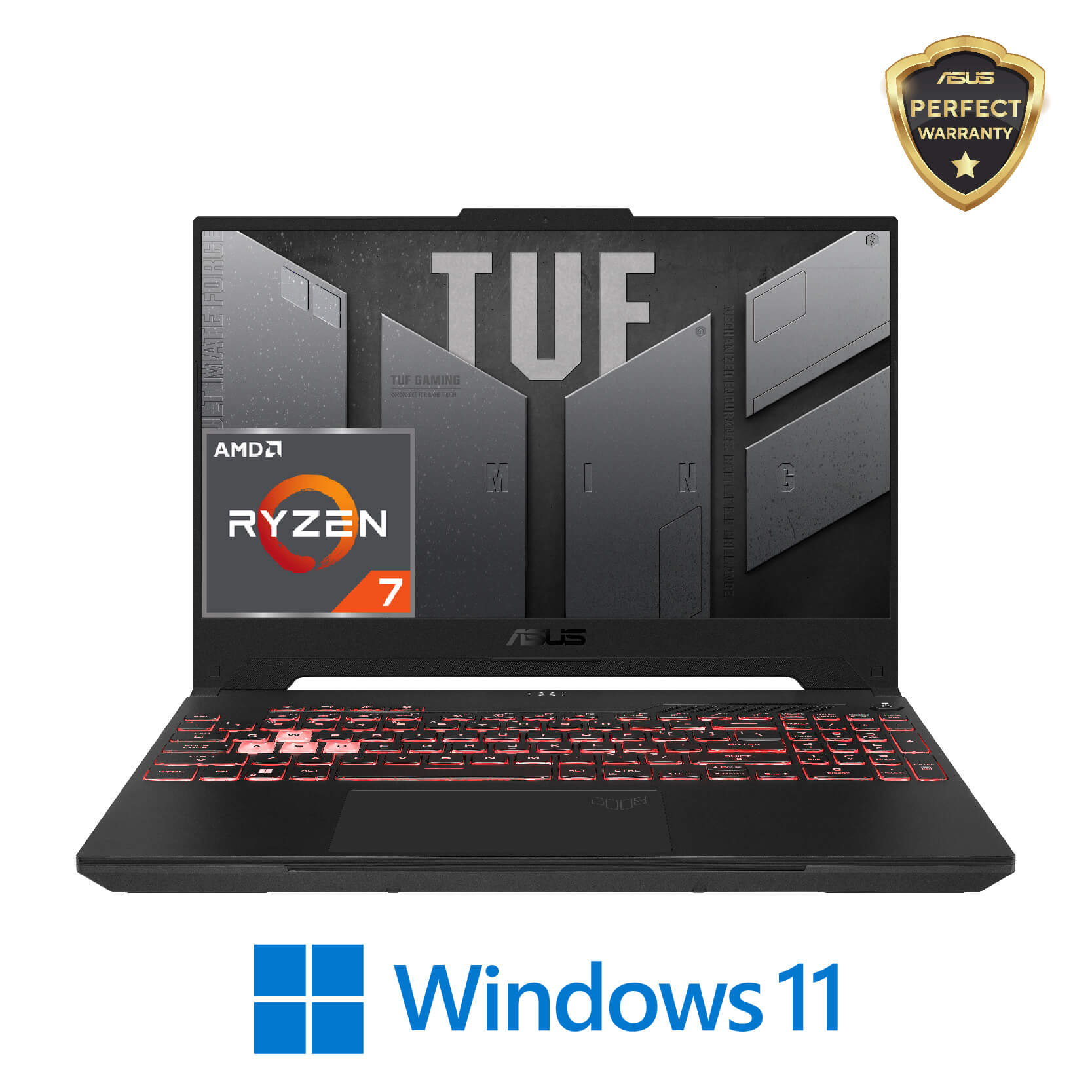 ASUS TUF Gaming A15 FA507NUR-LP007W R7 7435HS-16GB-SSD 512GB-RTX4050-15.6 Inch FHD 144Hz-Win11-Jaeger Gray