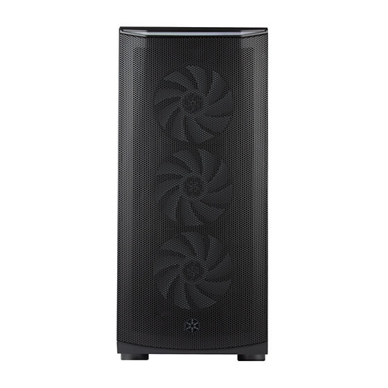 SilverStone Technology FARA 512Z High airflow ATX mid-tower chassis with dual radiator support and ARGB lighting SST-FA512Z-BG-V2 (Black, tempered glass, 4 ARGB fans, ARGB light strip)