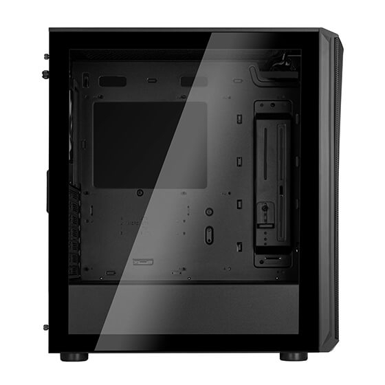SilverStone Technology FARA 512Z High airflow ATX mid-tower chassis with dual radiator support and ARGB lighting SST-FA512Z-BG-V2 (Black, tempered glass, 4 ARGB fans, ARGB light strip)