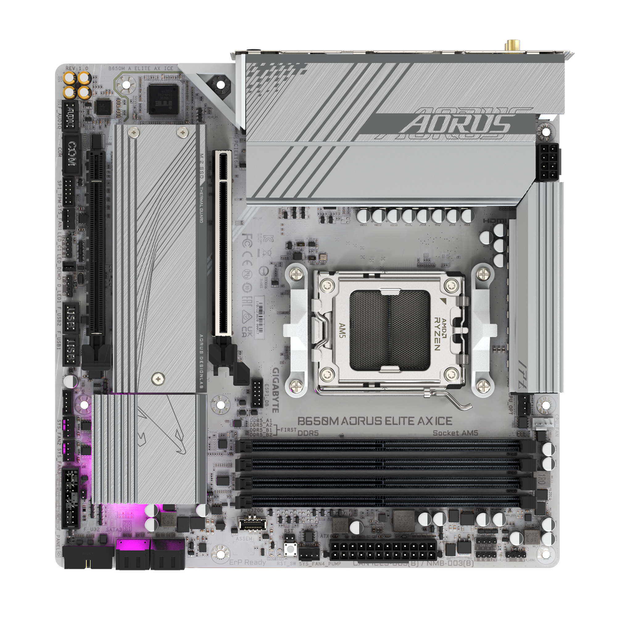 GIGABYTE B650M AORUS ELITE AX ICE