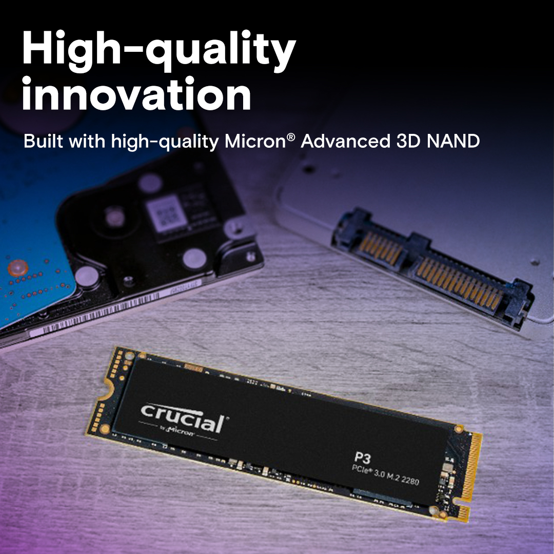 Crucial P3 1TB PCIe M.2 2280 SSD
