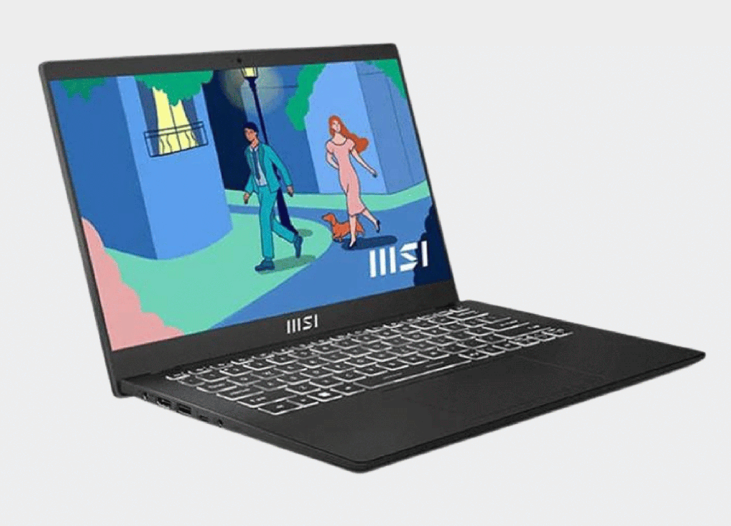 MSI Modern 14 C12MO Thin and Light Laptop | 14 Inch FHD IPS | Intel Core i7-1255U | 8GB RAM | 512GB SSD | Intel® Graphics | White Backlit Keyboard | Classic Black
