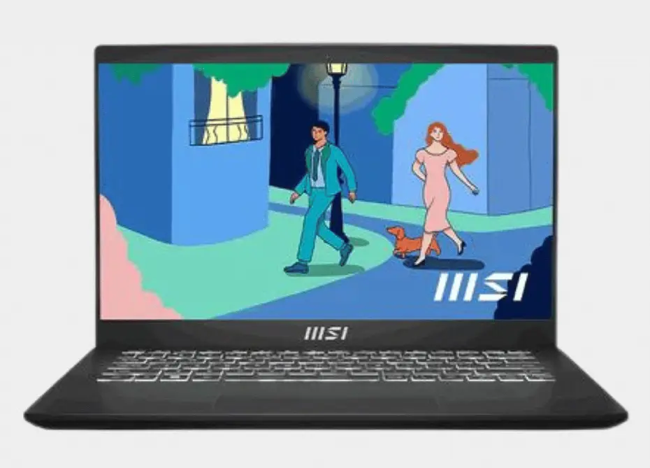 MSI Modern 14 C12MO Thin and Light Laptop | 14 Inch FHD IPS | Intel Core i7-1255U | 8GB RAM | 512GB SSD | Intel® Graphics | White Backlit Keyboard | Classic Black
