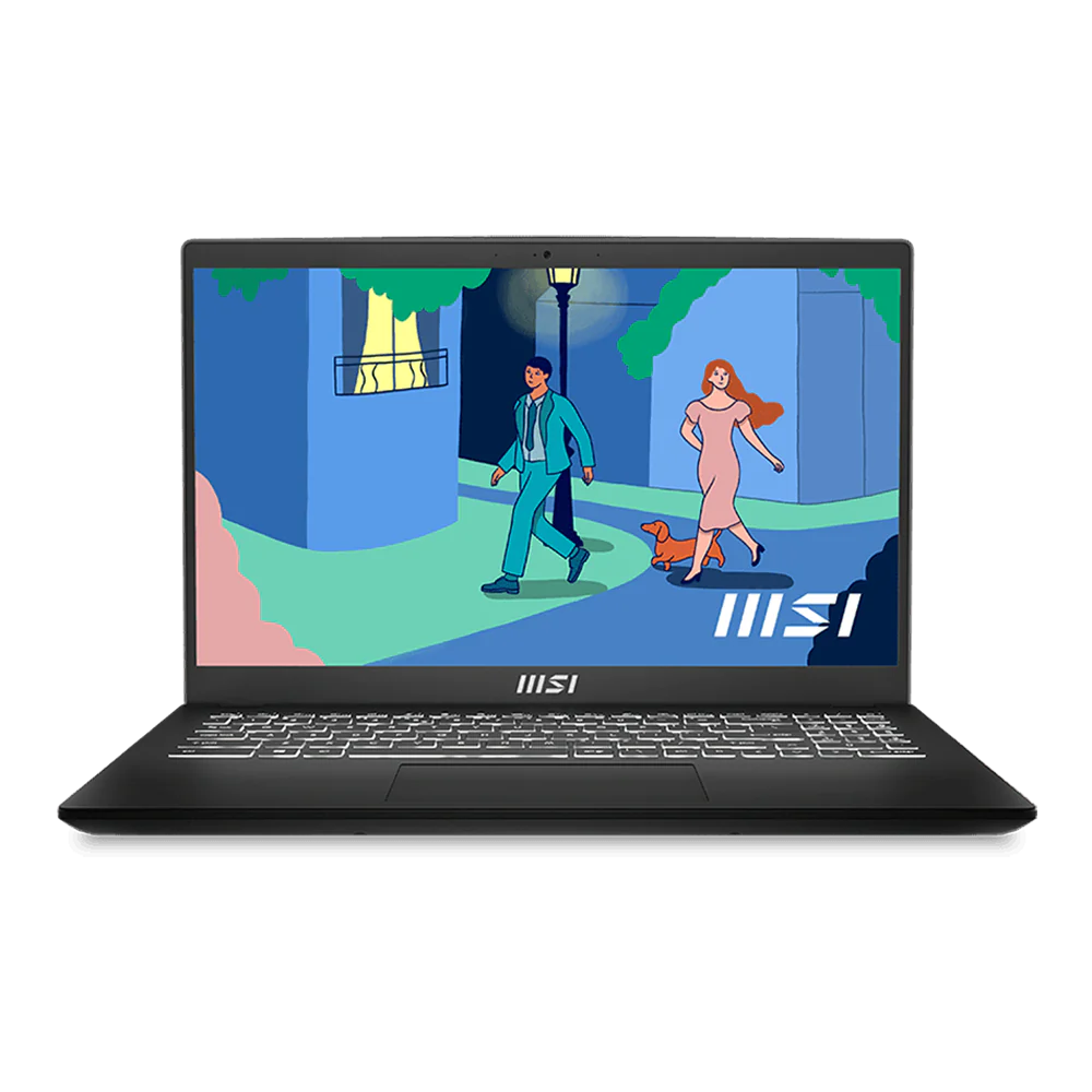 MSI Modern 14 C12MO Thin and Light Laptop | 14 Inch FHD IPS | Intel Core i7-1255U | 8GB RAM | 512GB SSD | Intel® Graphics | White Backlit Keyboard | Classic Black