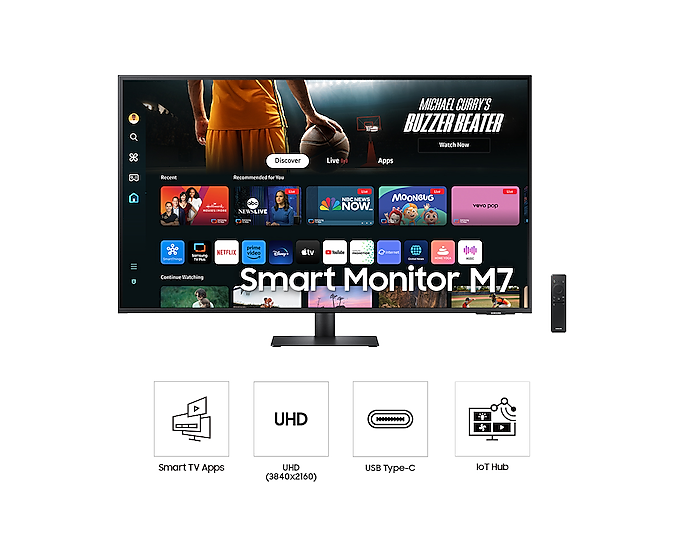 Samsung 4K UHD 43" Smart Monitor M7 M70D UHD Flat