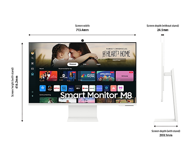 Samsung 32" Smart Monitor M8 M80D UHD Flat