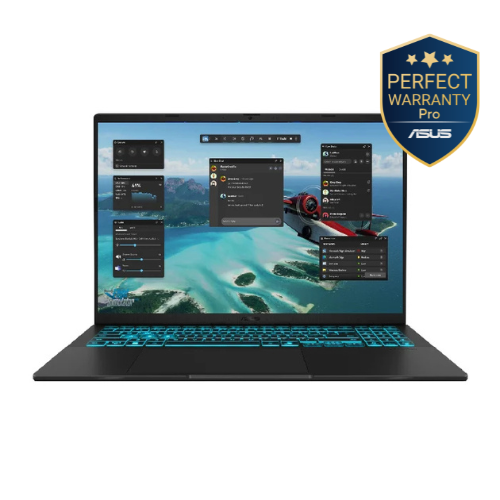 ASUS V16 V3607VJ-RP007W Laptop, Intel Core 7 240H, 16GB RAM, 512GB SSD, RTX 3050 6GB, 16-inch WUXGA 144Hz, Win11, Black