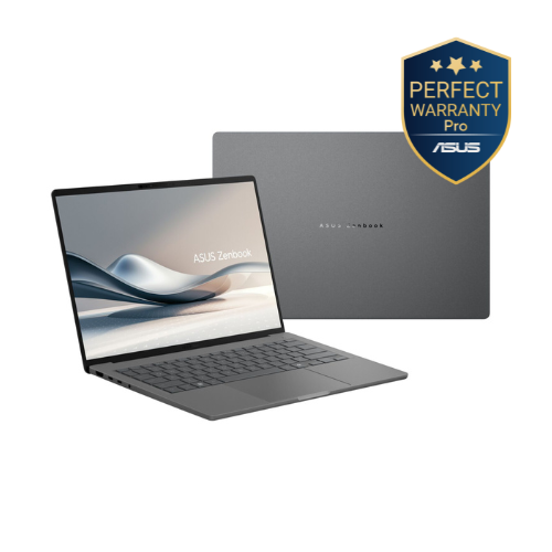 ASUS Zenbook A14 UX3407QA-QD232W- Snapdragon X X1 26 100 8-Cores, 16GB LPDDR5X 8448MHz , Qualcomm Adreno GPU,  1TB NVMe SSD, 14” WUXGA OLED 60Hz, Win 11 Home, 1 Year Perfect Warranty