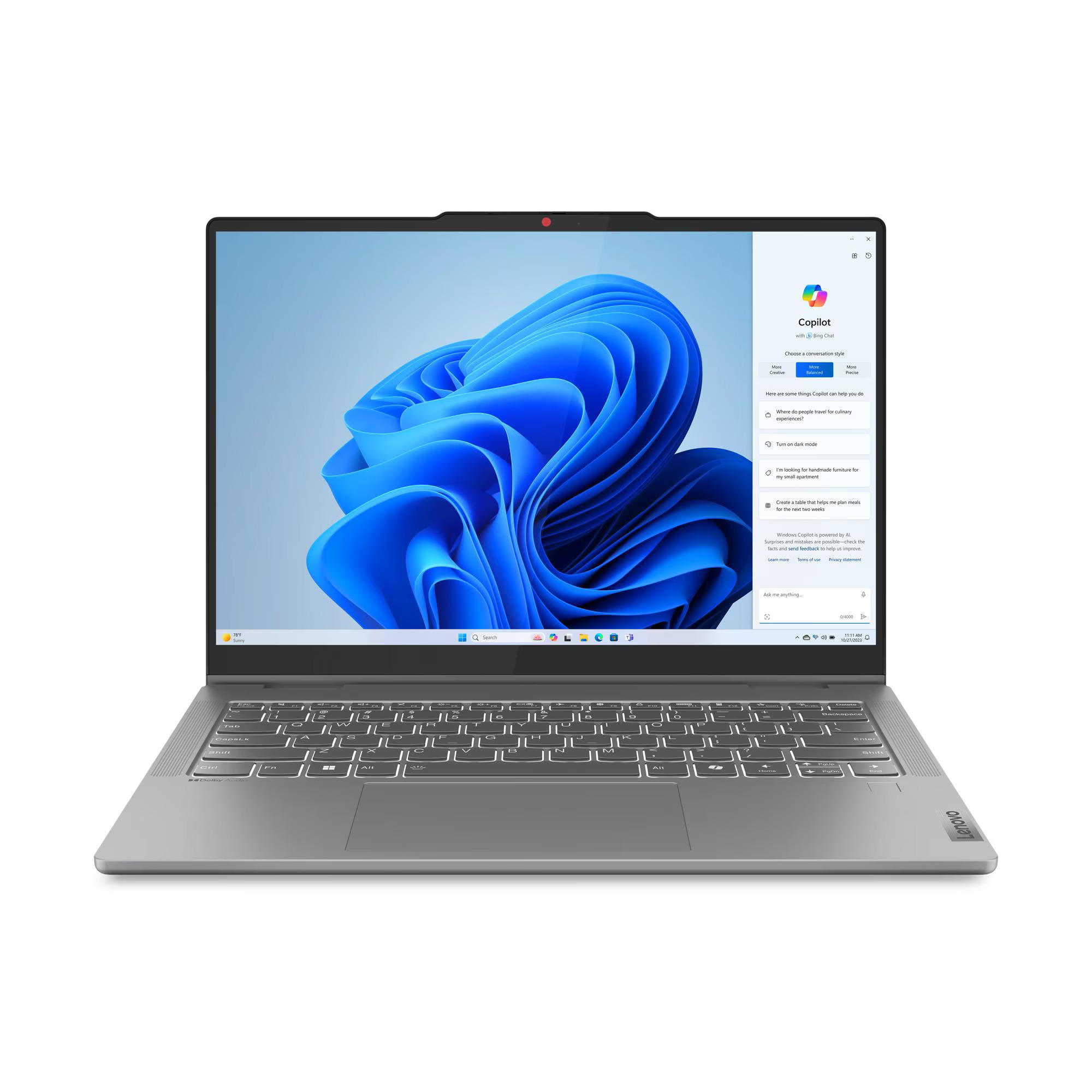 IDEAPAD 5 2 IN 1 -83DT008YED-Intel Core 7 150U -16GB Soldered LPDDR5x 5200-512GB SSD M.2-Integrated Intel Graphics- Windows 11 Home-14" WUXGA