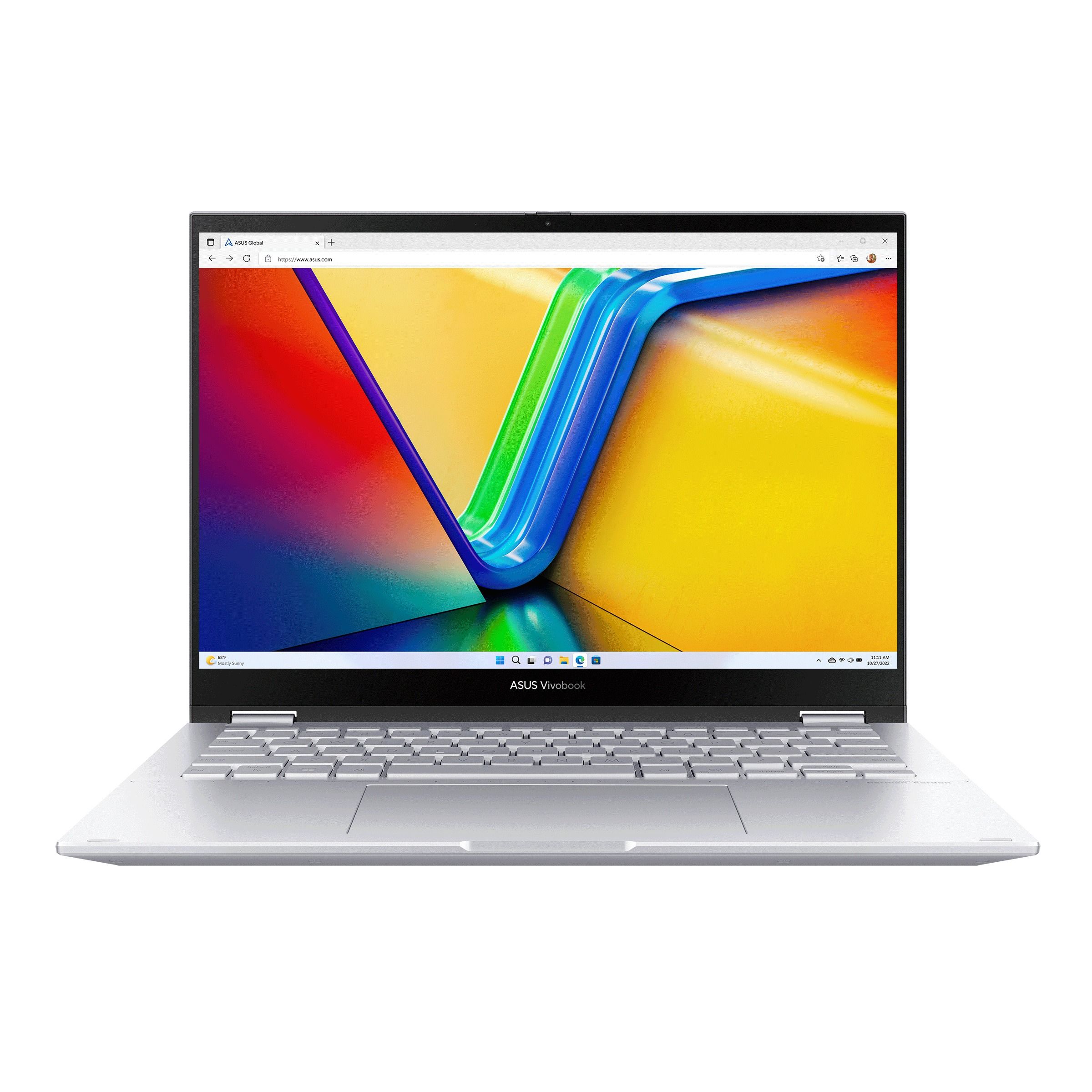 Asus VivoBook S14 Flip TN3402YA-LZ555W Laptop- AMD Ryzen 5 7430U- 512GB M.2 NVMe PCIe 3.0 SSD- 8GB RAM, 14 Inch, WUXGA, 60Hz-AMD Radeon Graphics- Win 11 - Cool Silver- With stylus support