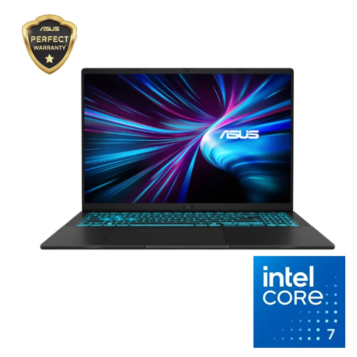 ASUS V16 V3607VJ-RP007W Laptop, Intel Core 7 240H, 16GB RAM, 512GB SSD, RTX 3050 6GB, 16-inch WUXGA 144Hz, Win11, Black