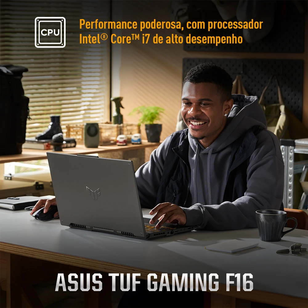 Notebook ASUS TUF Gaming F16 FX607VU- RL007W-I7 13620H RTX 4050 16GB RAM 512GB SSD-   Win11