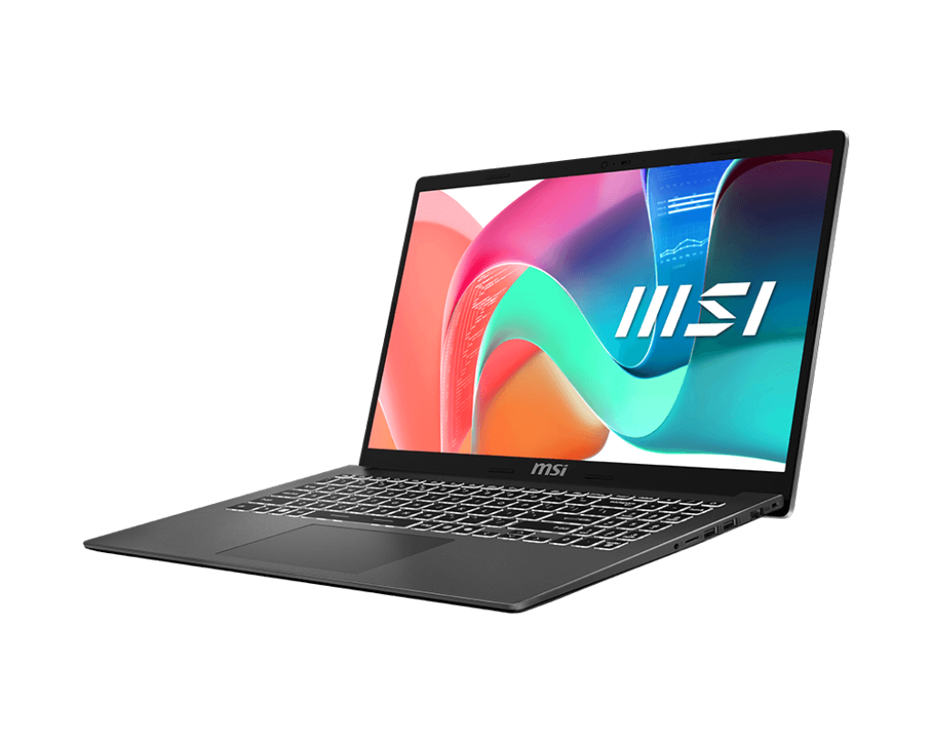 LAPTOP MSI Modern15 ( 9S7-15S121-492 ) F13MG-492XEG CPU i3-1315U RAM 8GB DDR4 HDD 512GB NVMe PCIe SSD Gen4x4 VGA Intel UHD Graphi 15.6 FHD (1920*1080) 60Hz IPS DOS Platinum Gray)
