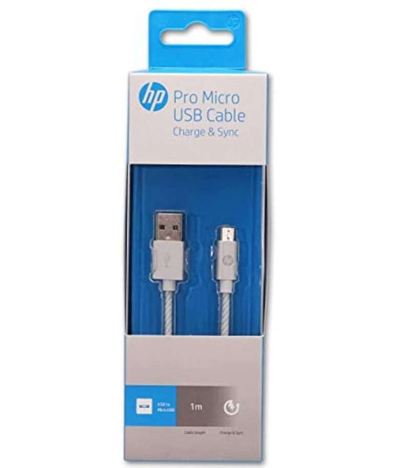 HP Pro Micro USB Cable, Silver- 1m HP041GBSLV1TW