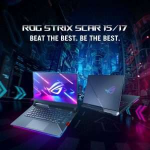 ASUS ROG Strix SCAR G533QS-HF017T AMD R9-5900HX-32GB-SSD1TB-RTX3080-16G-15.6FHD 300Hz-Win10-Black