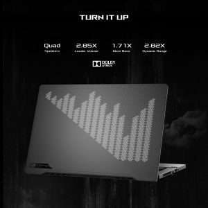 ASUS GA401QC-K2069T Laptop, AMD Ryzen 9 5900HS, 14 Inch 120Hz WQHD, 512GB SSD, 16GB RAM, NVIDIA GeForce RTX 3050 4GB, Windows 10 - Grey