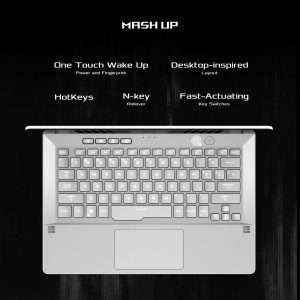 ASUS GA401QC-K2069T Laptop, AMD Ryzen 9 5900HS, 14 Inch 120Hz WQHD, 512GB SSD, 16GB RAM, NVIDIA GeForce RTX 3050 4GB, Windows 10 - Grey