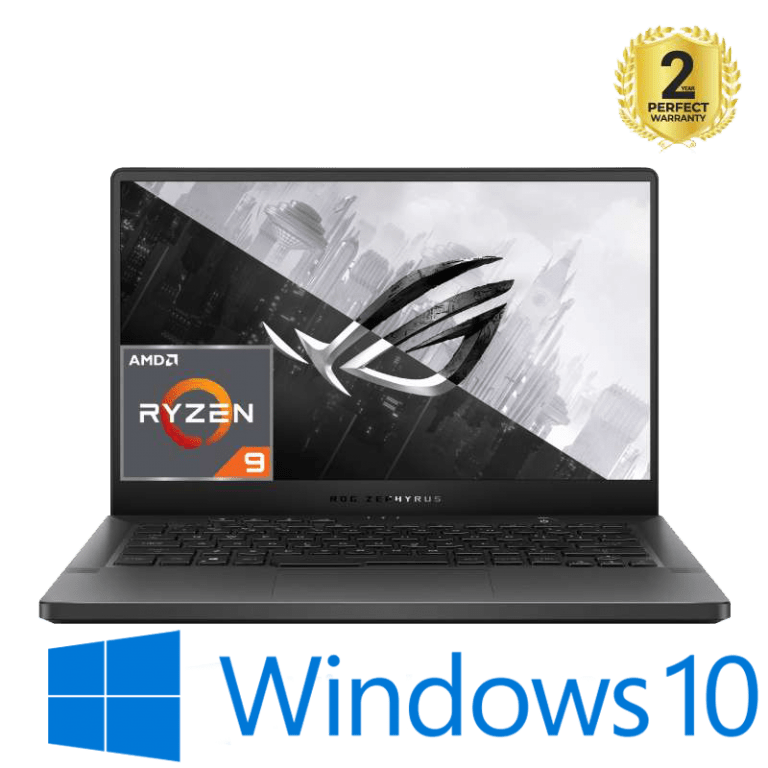 ASUS GA401QC-K2171T Laptop, AMD Ryzen 9 5900HS, 14 Inch 120Hz WQHD, 512GB SSD, 16GB RAM, NVIDIA GeForce RTX 3050 4GB, Windows 10 - Grey