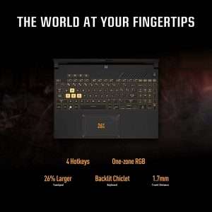 TUF F15 FX507ZC4-HN002W Gaming Laptop With 15.6-Inch FHD Display, Core i7-12700H Processor /16GB RAM /512GB SSD/Windows 11 Home/4GB NVIDIA GeForce RTX 3050 Graphics English/Arabic Mecha Gray