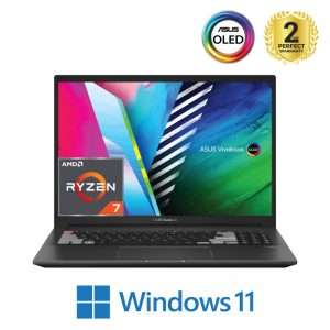 ASUS Vivobook Pro 16X OLED M7600QC-OLED007W R7-5800H-16GB-SSD 1TB-RTX3050-4GB-16 inch 4K OLED-Windows11-Earl Grey