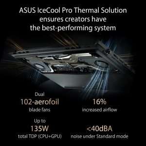 LAPTOP ASUS ProArt Studiobook 16 H7600HM-OLED009W Star Black Intel® Core i7-11800H Processor RAM 32GB DDR4 HDD 1TB Performance SSD VGA RTX 3060 6GB GDDR6 Intel UHD 16-Inch 4K (3840 x 2400) OLED FingerPrint Windows 11 Home