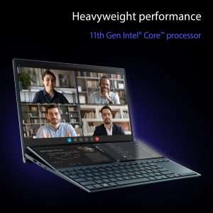 Asus Zenbook Duo 14 UX482EGR-HY007W 14 inch FHD Ci7-1195G7 16GB RAM 1TB SSD Intel NVIDIA GeForce MX450 2G Win11 Sleeve Stand Stylus 90NB0S51-M002D0