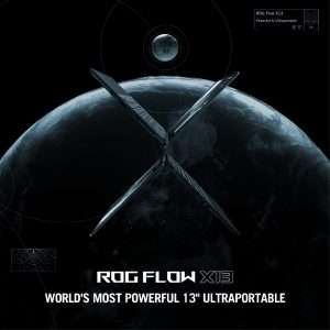 Asus ROG Flow GV301QC-K6029T , AMD Ryzen 9-5980HS , 32 GB Ram , 1 TB SSD , 4 GB Nvidia Geforce RTX 3050 , 13.4” WUXGA Touch , Windows 10 Home GV301 sleeve bag + Pen + ROG XG Mobile(GC31S with RTX 3080)