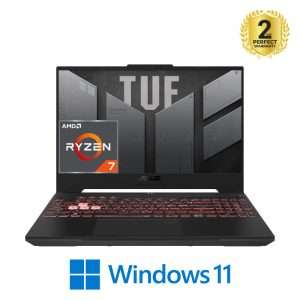 LAPTOP ASUS TUF Gaming A15 FA507RM-HF021W Mecha Gray AMD Ryzen 7 6800H Mobile Processor (8-core/16-thread 20MB cache up to 4.7 GHz max boost) NVIDIA GeForce RTX 3060 6GB GDDR6 15.6-inch FHD (1920 x 1080) 16 9 300Hz DDR5 16GB 1TB PCIe 3.0 NVMe M.2 SSD Win 11 Home 2 Years Warranty