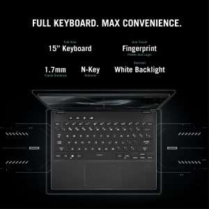 Asus ROG Flow X13 GV301RC-LJ062W Gaming Laptop 13.4 inch WUXGA 120Hz AMD Ryzen7-6800HS 16G RAM 512GB SSD RTX 3050 4GB Win11 Black 90NR0A41-M003J0