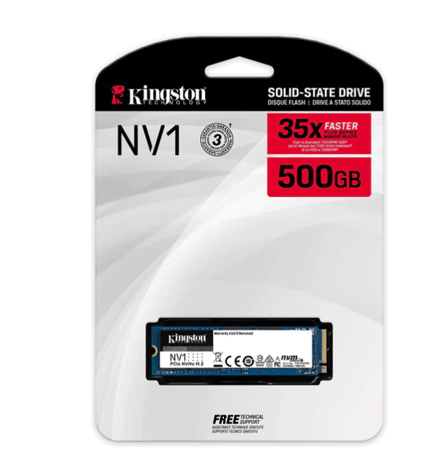 Kingston NV1 M.2 2280 NVMe PCIe Internal SSD Up To 2100 MB/S SNVS
