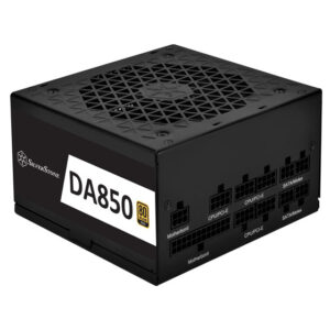 DA850 Gold 80 PLUS Gold 850W fully modular ATX power supply High efficiency with 80 PLUS Gold certification 24/7 continuous power output with 40℃ operating temperature Class-leading single +12V rail Silent running 120mm FDB fan with 18 dBA minimum Japanese electrolytic capacitors Specially designed cover designed to effectively dissipate the residual heat Compact design with a 140mm depth for easy integration Strict ±3% voltage regulation and low ripple & noise
