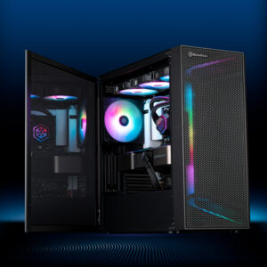 Silver Stone SETA H1 Mid-tower case with perforated mesh front panel steel chassis and ARGB lighting 4FAN