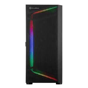 Silver Stone SETA H1 Mid-tower case with perforated mesh front panel steel chassis and ARGB lighting 4FAN