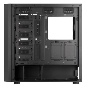 Silver Stone SETA H1 Mid-tower case with perforated mesh front panel steel chassis and ARGB lighting 4FAN